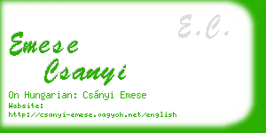 emese csanyi business card
